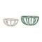 Hello Honey® Green & White Stoneware Basket Set